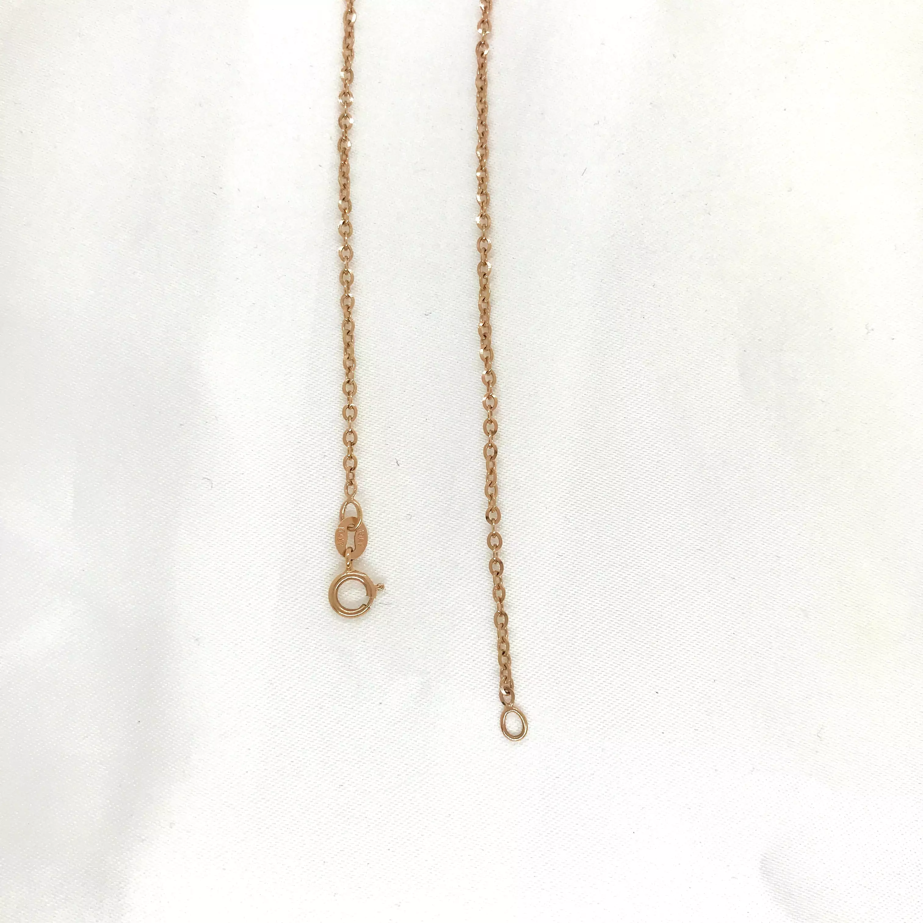 10k Rose Gold Diamond Engravable Bar Necklace