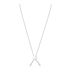 14k White Gold 8 inch Adjustable Friendship Bracelet Chain with Disc Slide