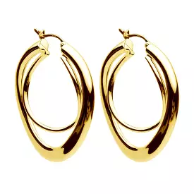 A Najo Earring Strudel Yellow Gold Hoop