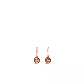 ABSOLUTE ROSE/BROWN DROP EARRING E2159BR