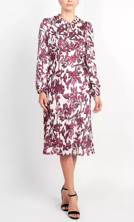 Adrianna Papell AP1D104268 - Long Sleeve Split Neck Knee-Length Dress