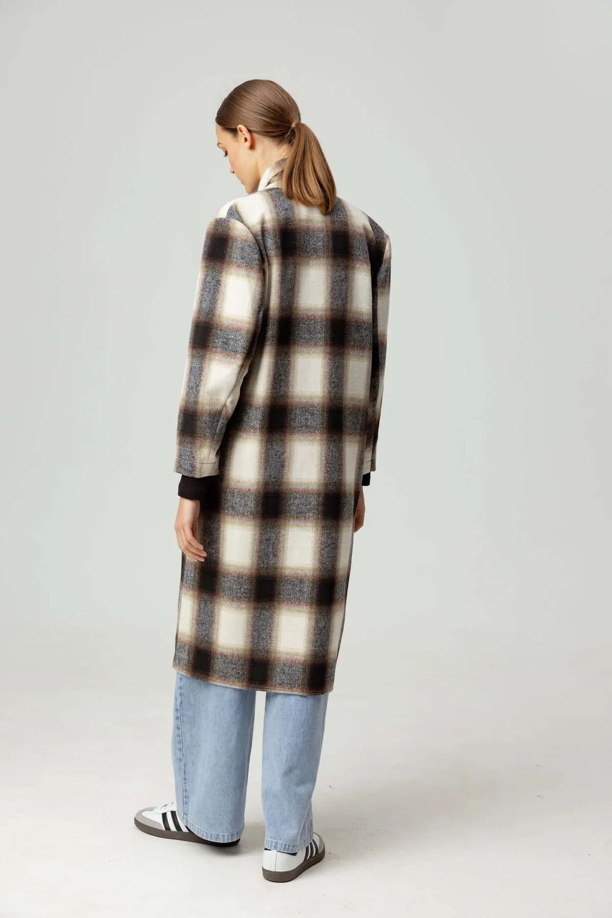 Alaska Coat - Ash/Brown Plaid