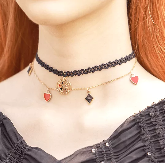 ''ALICE IN WONDERLAND'' LACE CHOKER BY60405