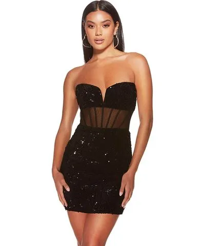 ALYCE PARIS 4934 - Illusion Corset Sweetheart Cocktail Dress