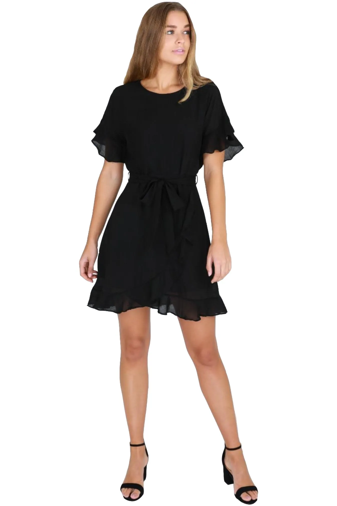 Avril Wrap Dress - Black