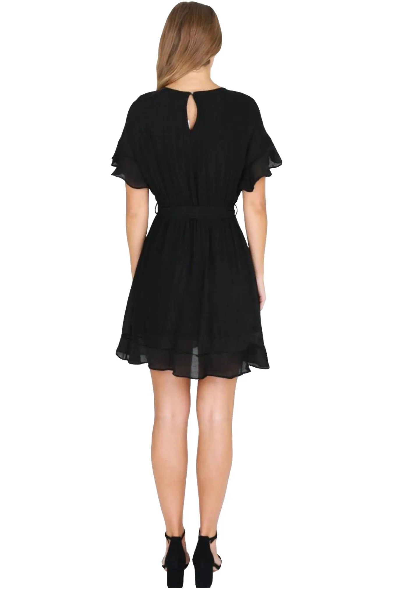 Avril Wrap Dress - Black