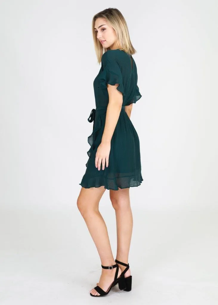 Avril Wrap Dress - Teal