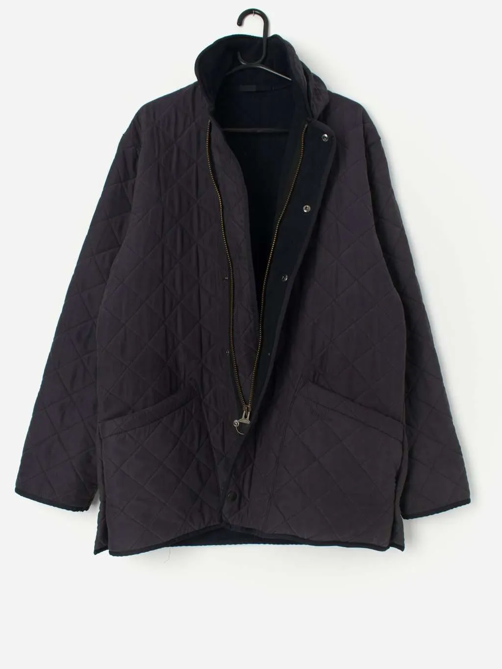 Barbour microfibre polar quilt jacket in navy – Large