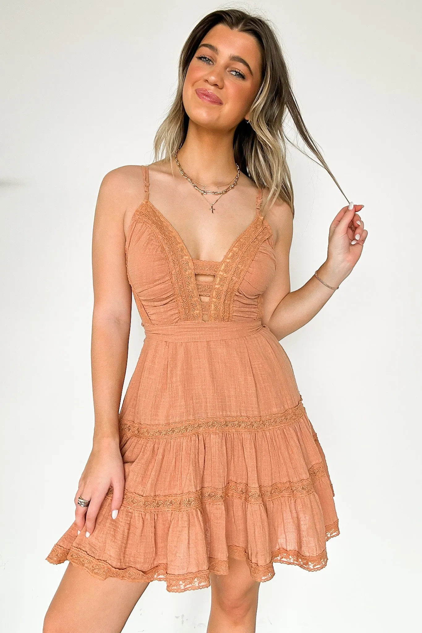 Beckette Lace Trim Dress