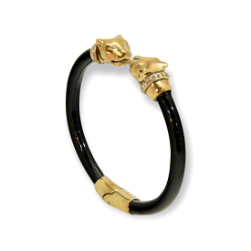 BLACK PANTHER BRACELET MICRO GOLD HEAD