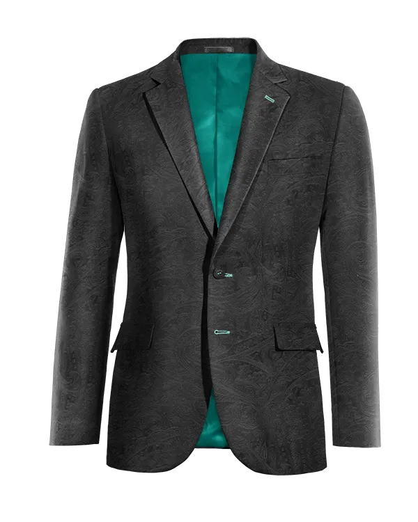  Blazer negro Ónix de terciopelo paisley edición limitada