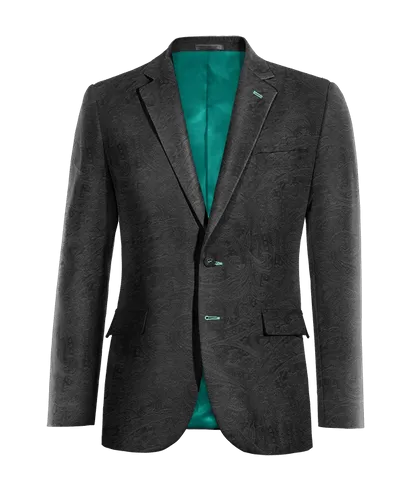  Blazer negro Ónix de terciopelo paisley edición limitada