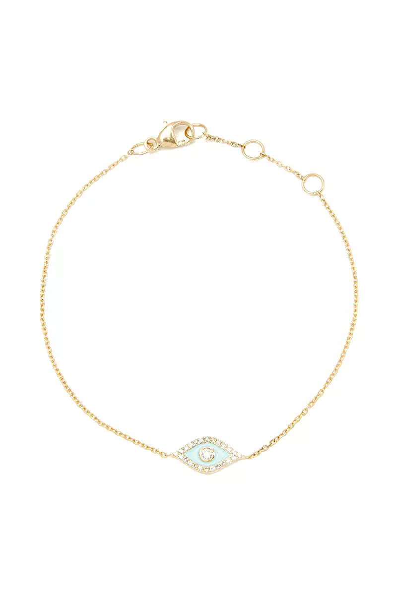 Blue Eye Bracelet in Yellow Gold