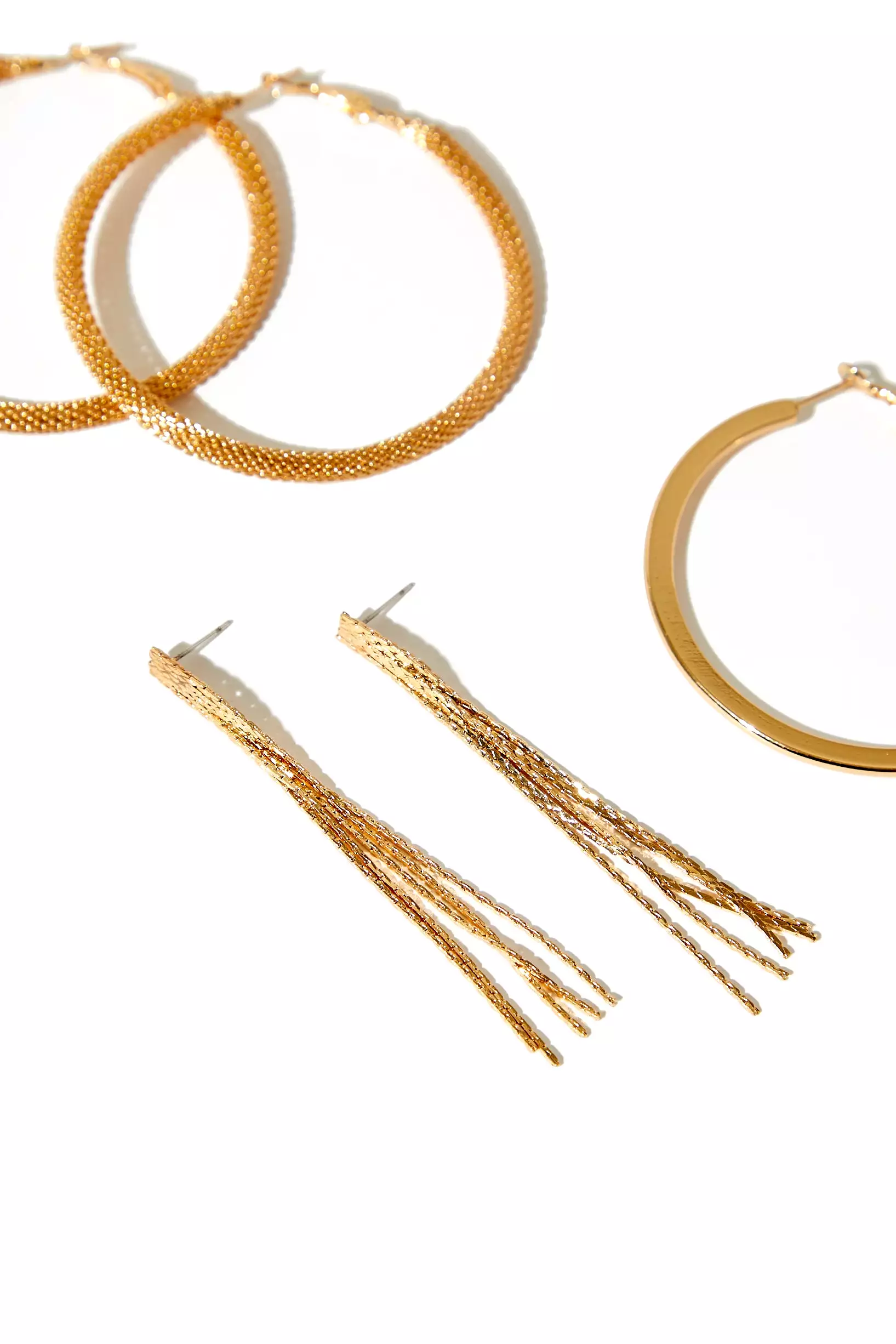 Braided Hoop Earring Set