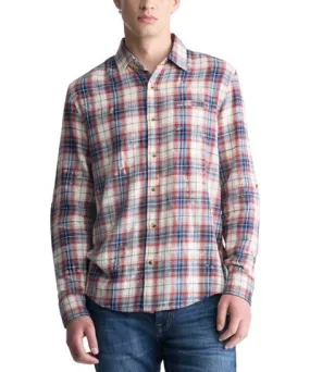 Buffalo David Bitton Men's Simbio Plaid Long Sleeve Button-Front Distressed Shirt