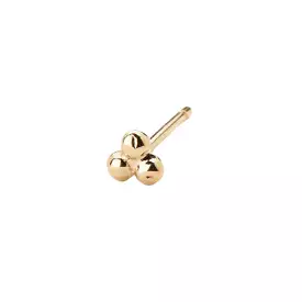 Cluster Stud (single), Yellow Gold