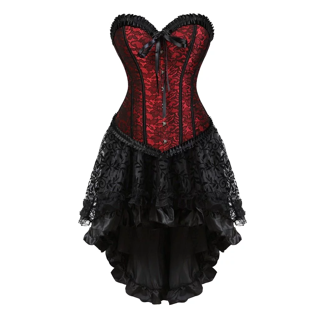 Corset Dress Drag Crisalide (Red)