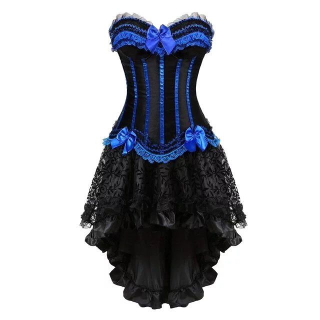 Corset Dress Drag Esmeralda (Blue)