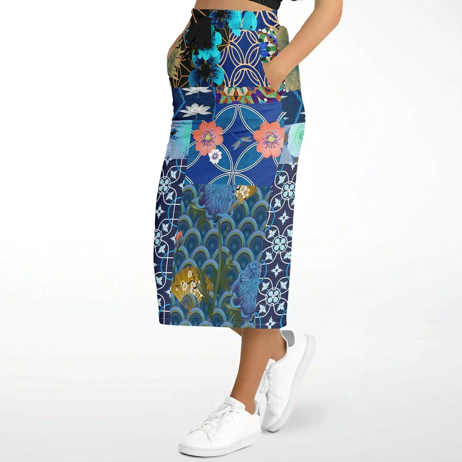 Dahlia Lama Eco-Poly Long Pocket Skirt