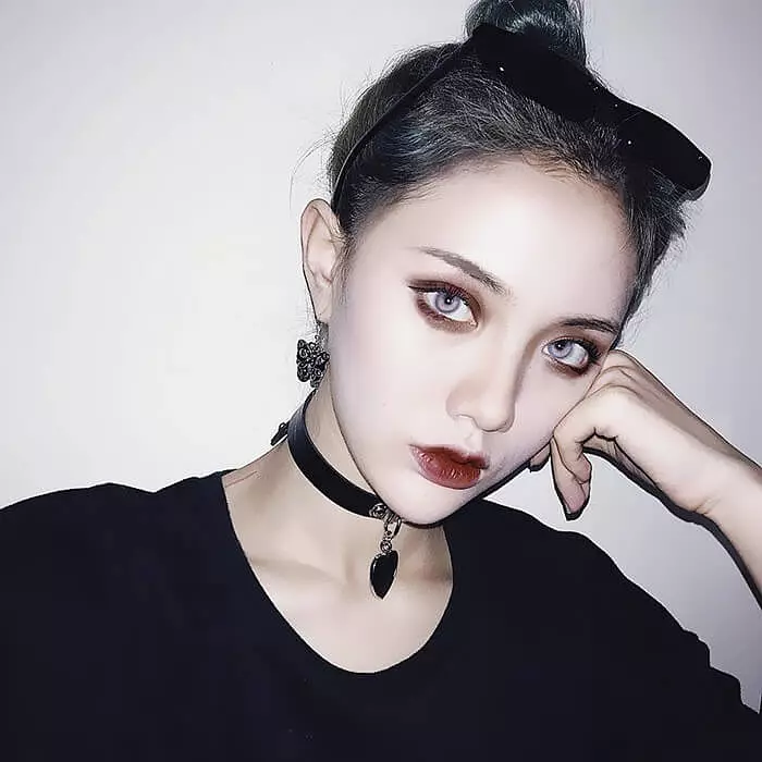 DARK FASHION BLACK HEART CHOKER BY60407