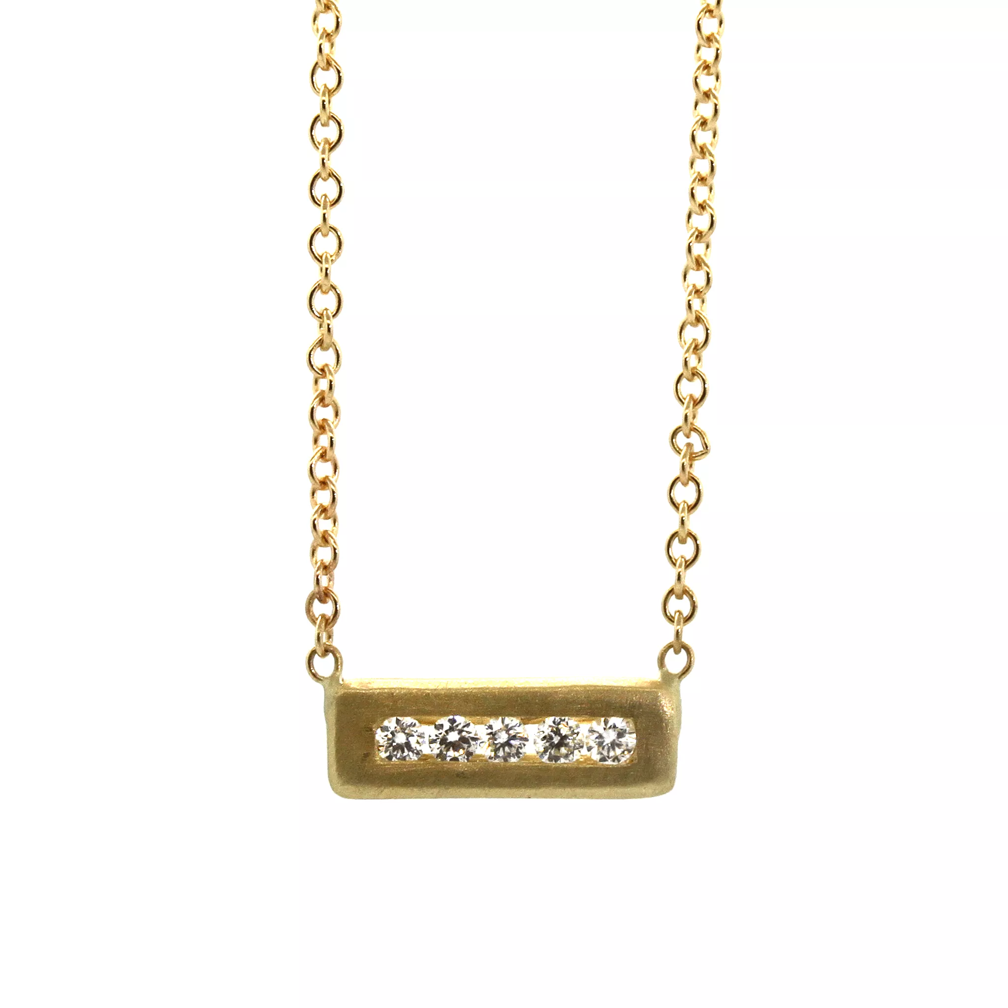 Diamond Brick Necklace