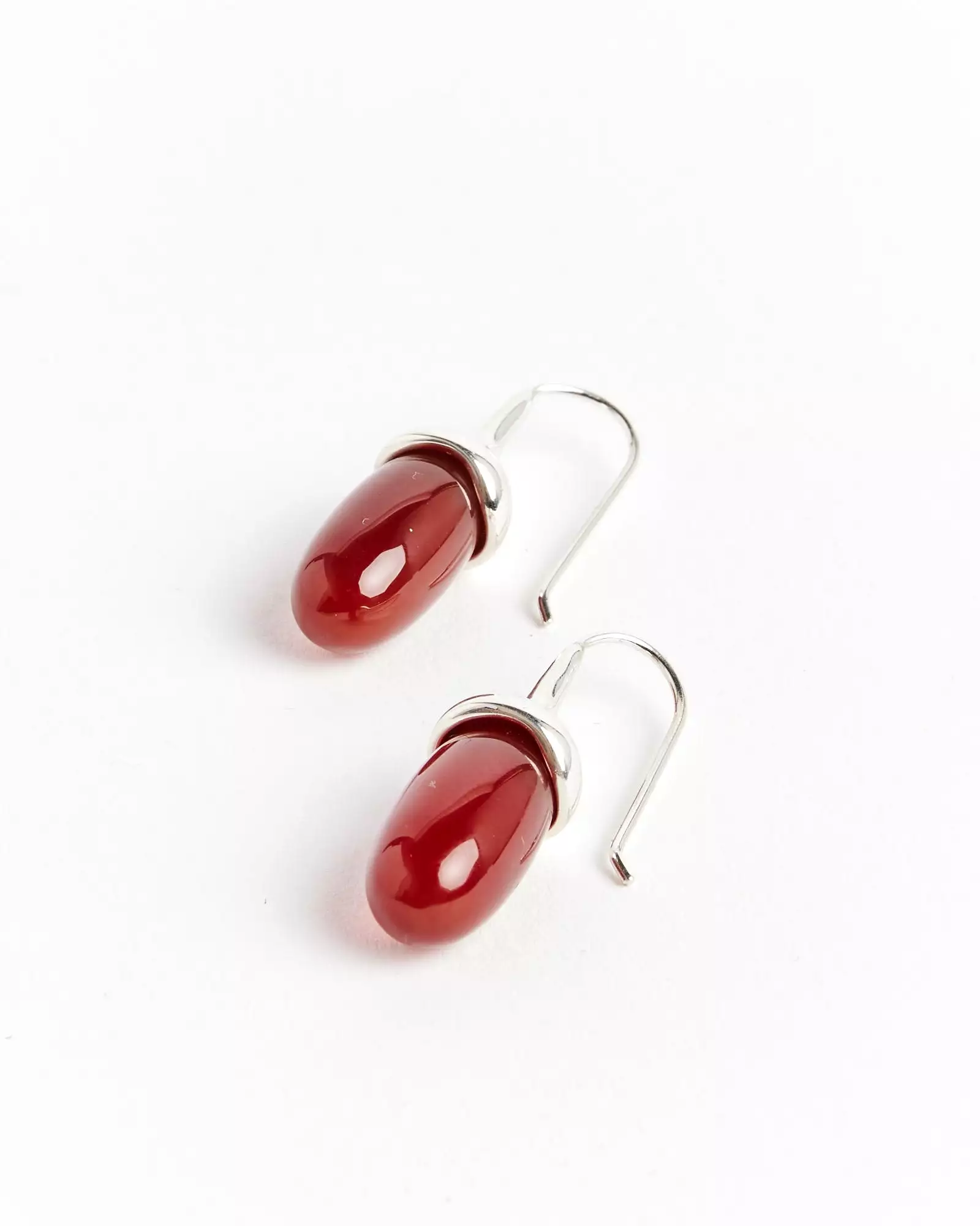 Dripping Stone Earrings in Garnet