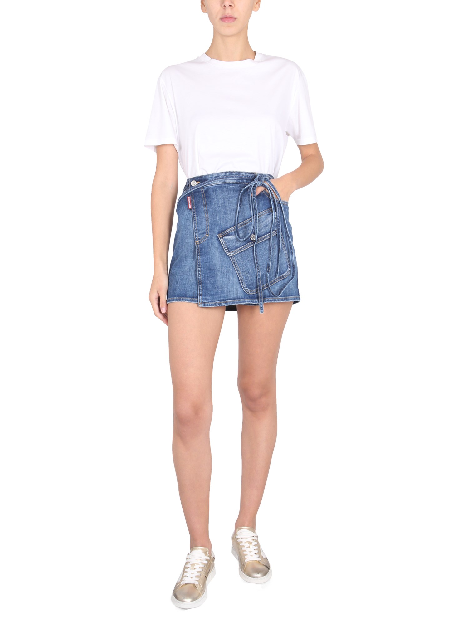 DSQUARED    DENIM SKIRT WITH POCKET