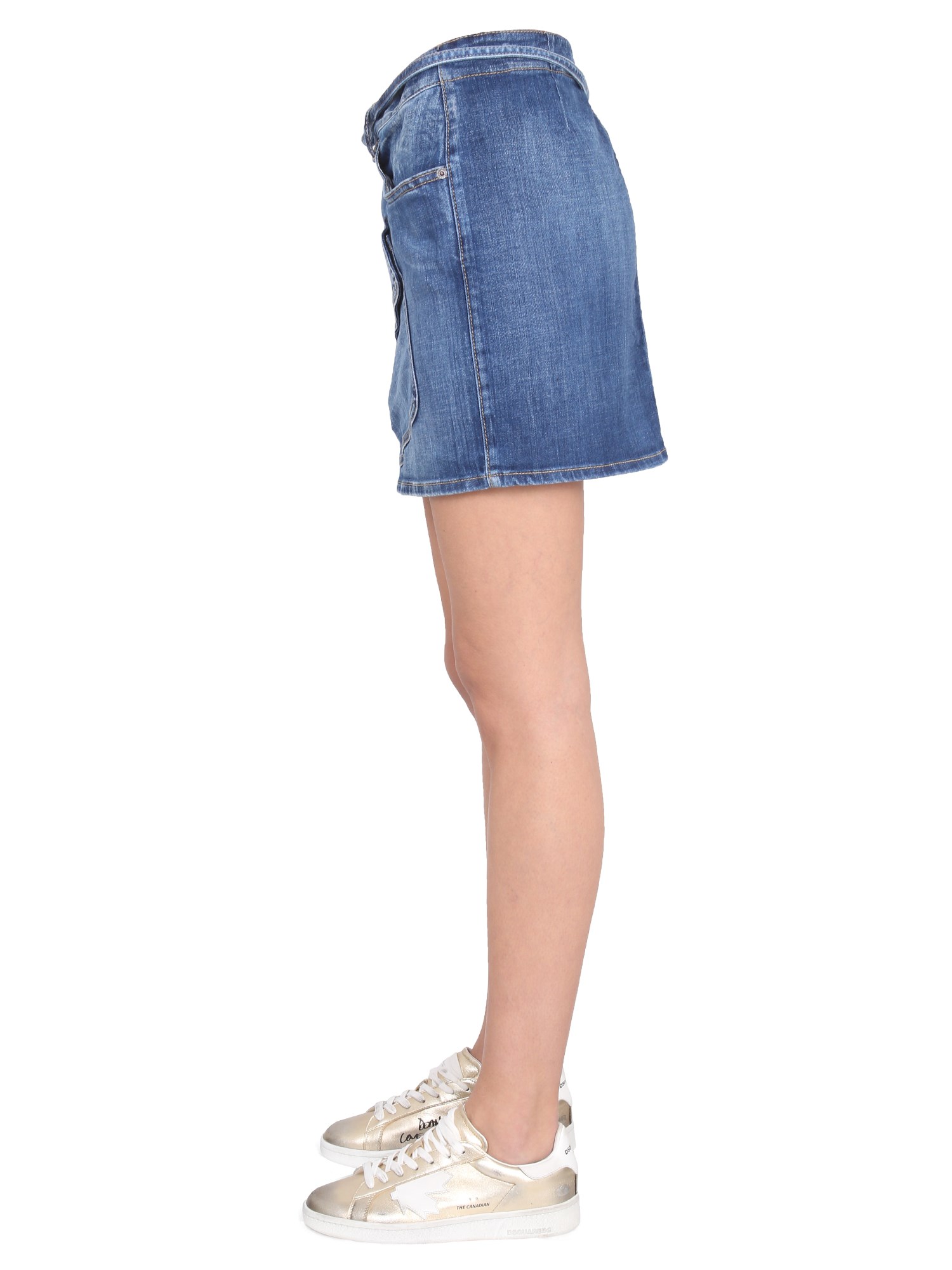 DSQUARED    DENIM SKIRT WITH POCKET