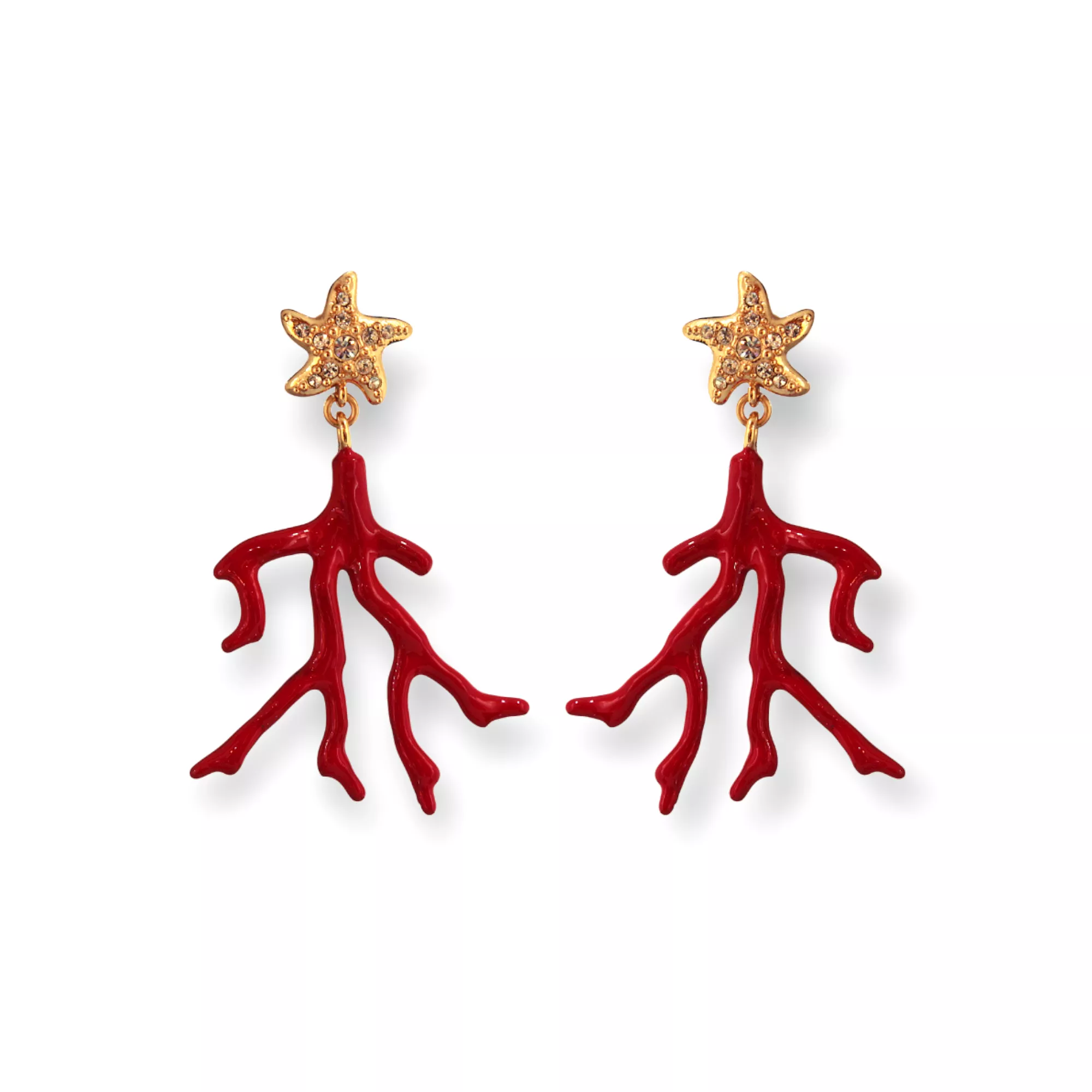 EARRINGS 2731 Red color