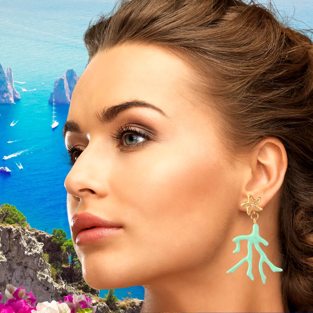 EARRINGS 2731 Turquoise color