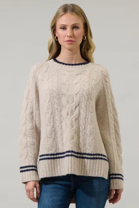 Eudora Oversized Cable Knit Sweater