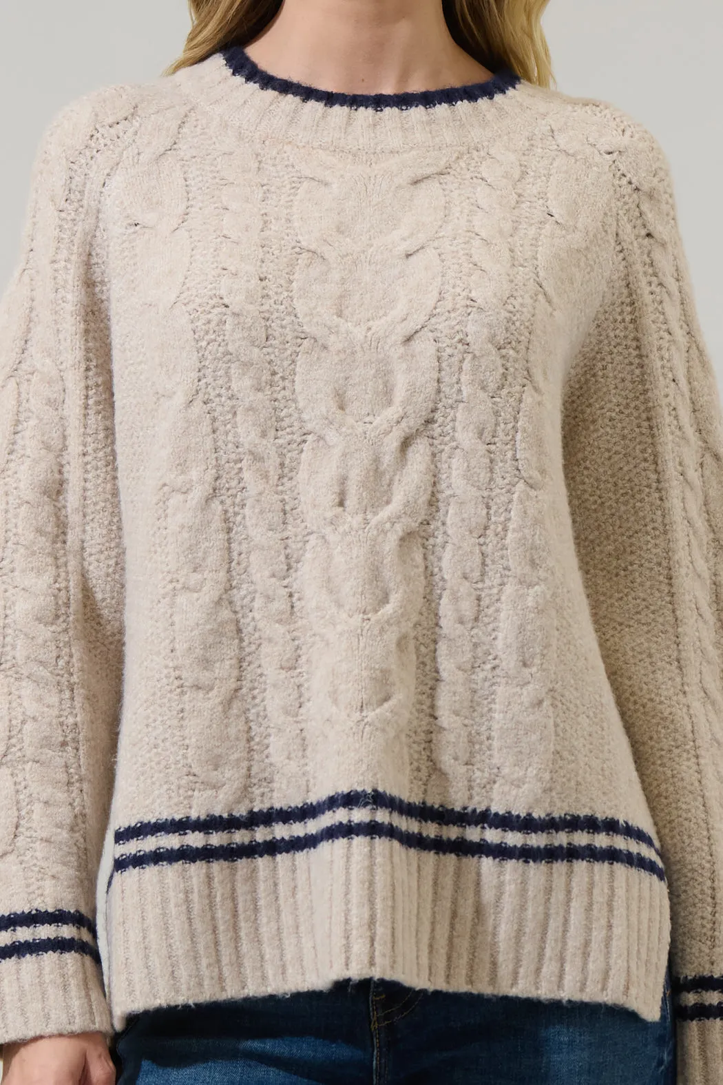 Eudora Oversized Cable Knit Sweater