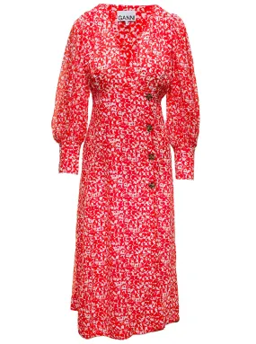 Ganni Floral Printed Dress