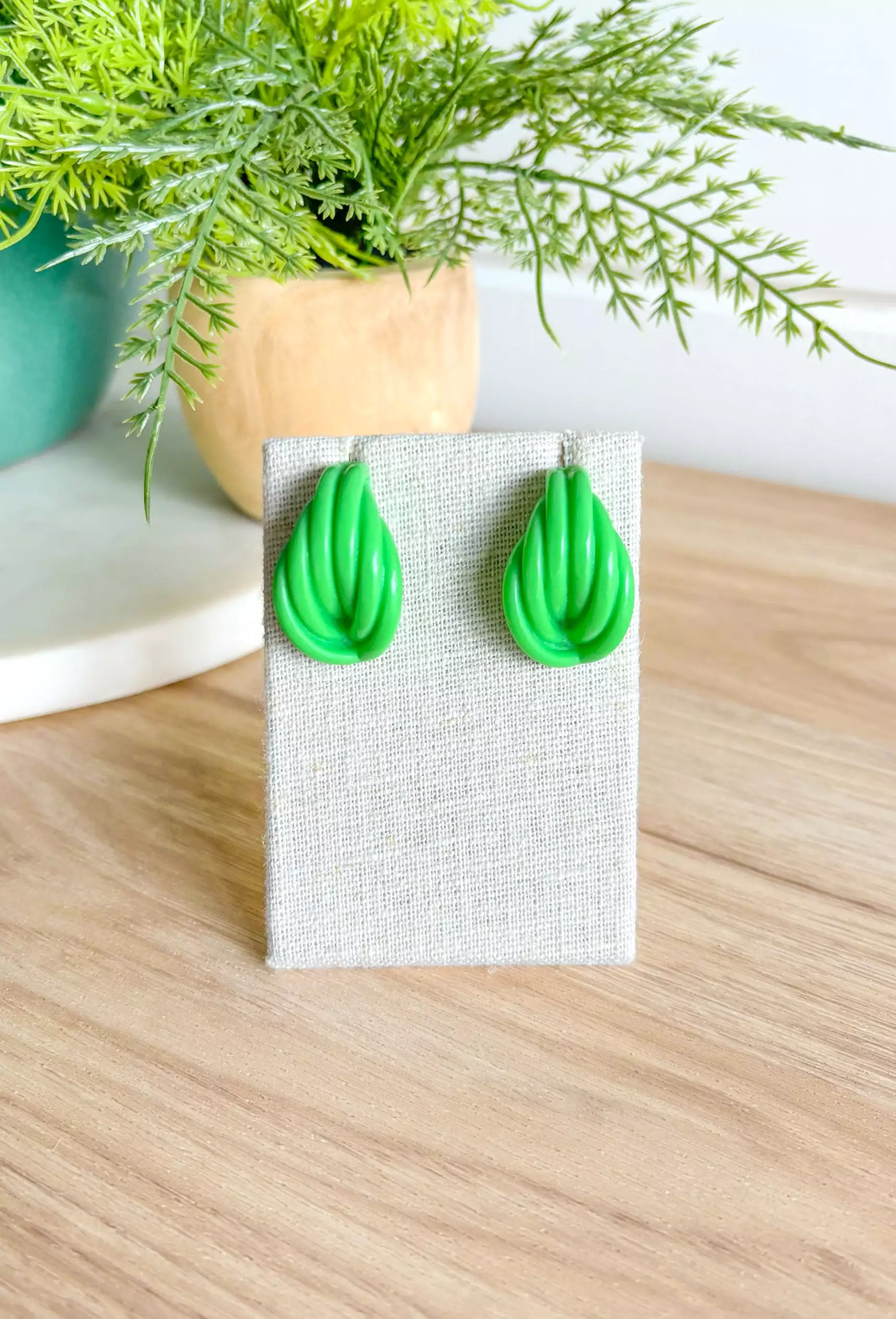 Give Or Take Earrings in Green