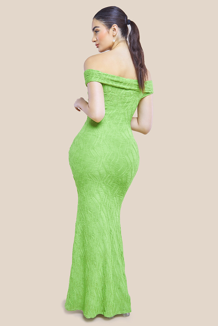 Goddiva Front Knot Twist Maxi Dress