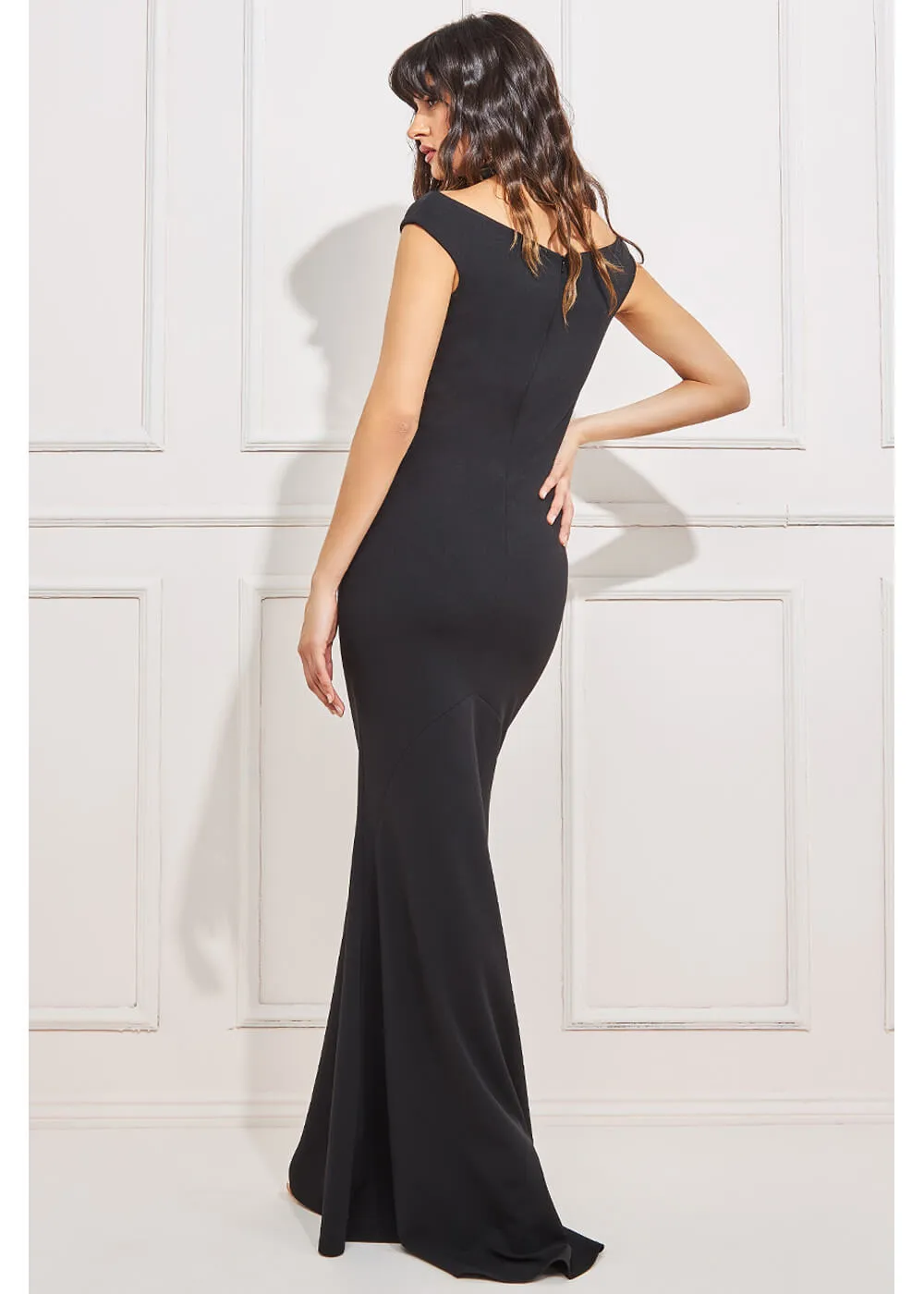 Goddiva Zelda Maxi Dress Black