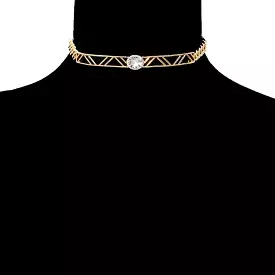 Gold Chain and Stone Choker