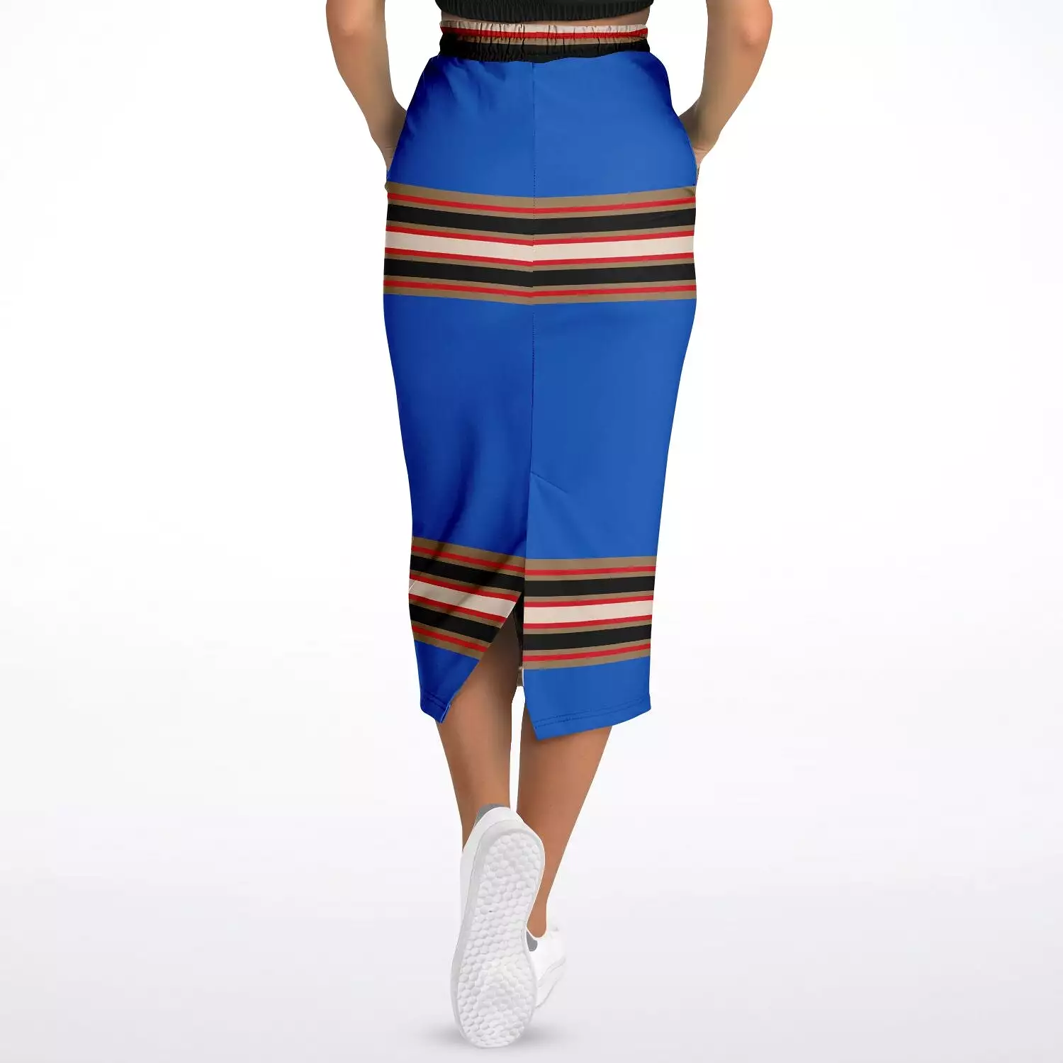 Gold Line Blue Eco-Poly Long Pocket Skirt II