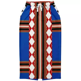 Gold Line Blue Eco-Poly Long Pocket Skirt