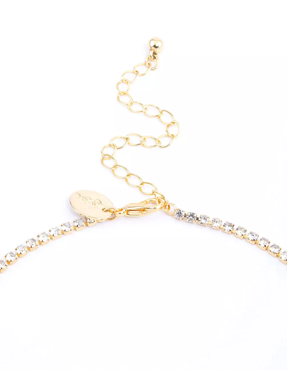 Gold Plated Cupchain Cubic Zirconia & Freshwater Pearl Drop Necklace