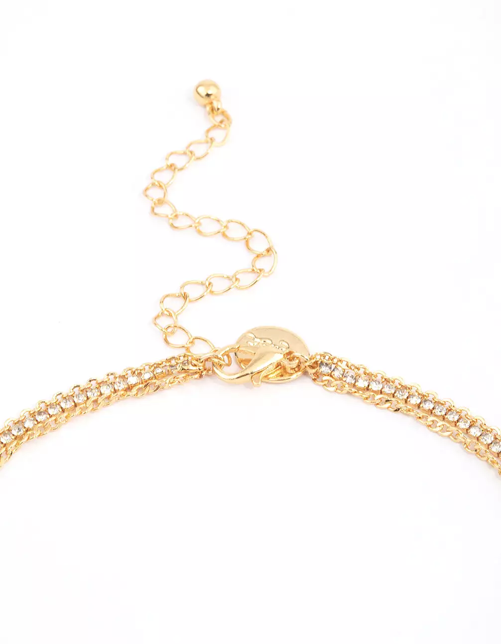 Gold Plated Cupchain Layered Y-Shape Necklace