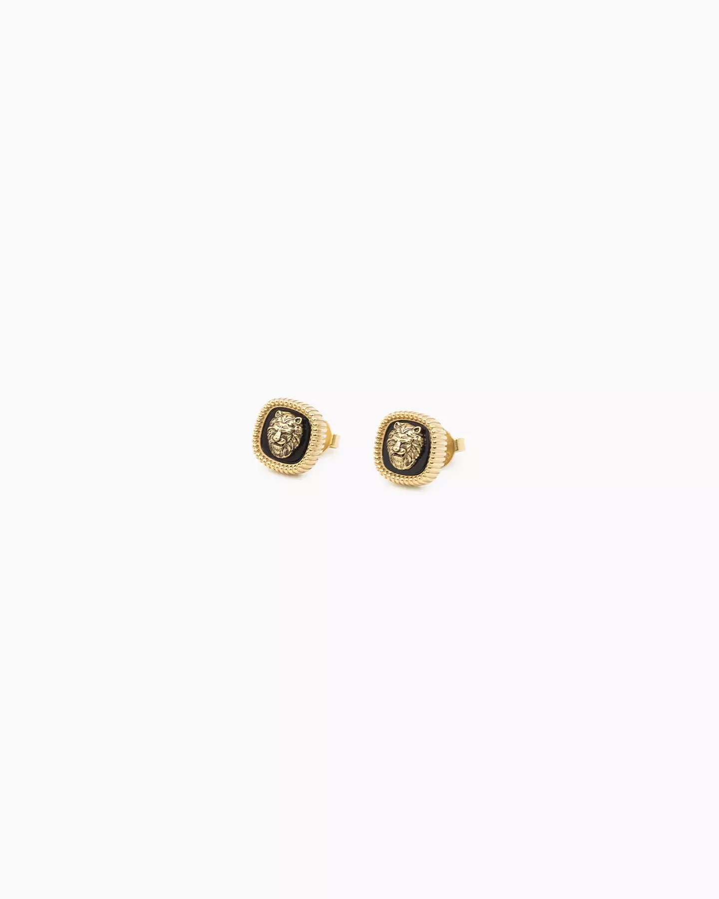 Guess Mainline Lion King 13mm Earrings Yellow Gold