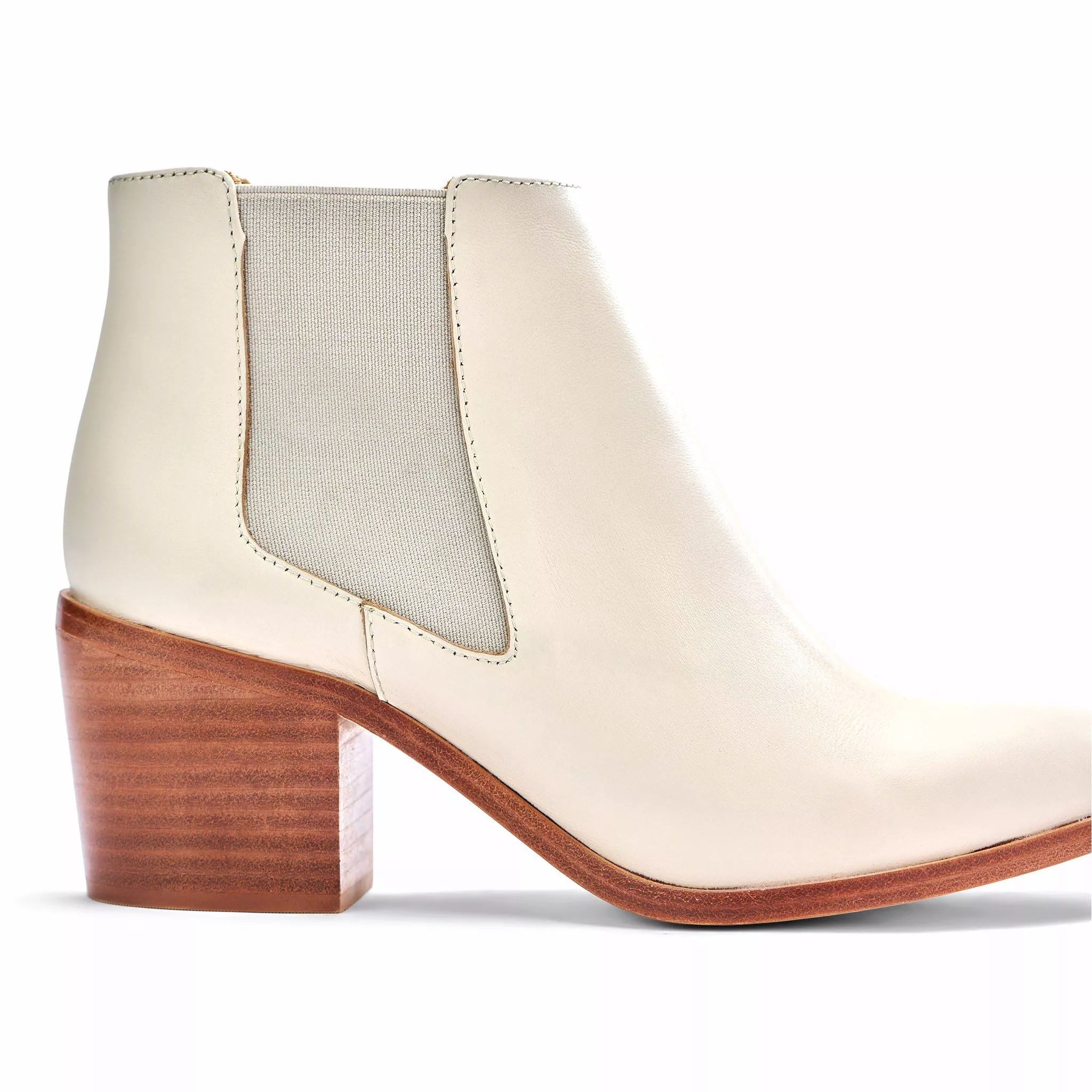 Heeled Chelsea Boot Bone