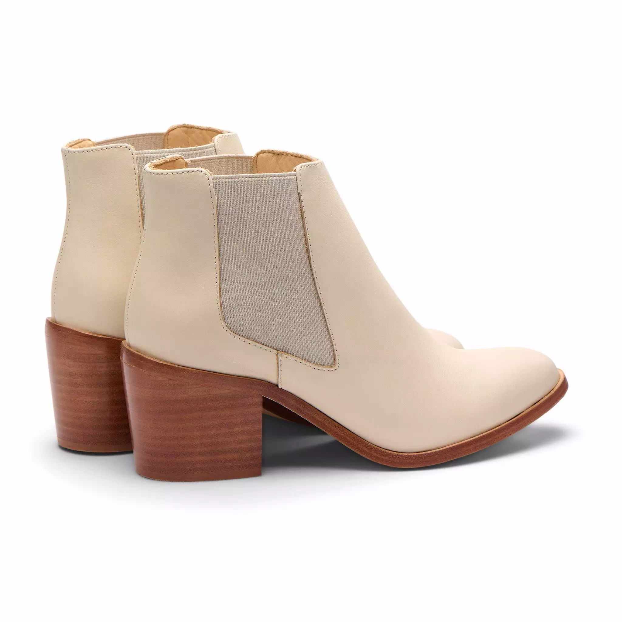 Heeled Chelsea Boot Bone