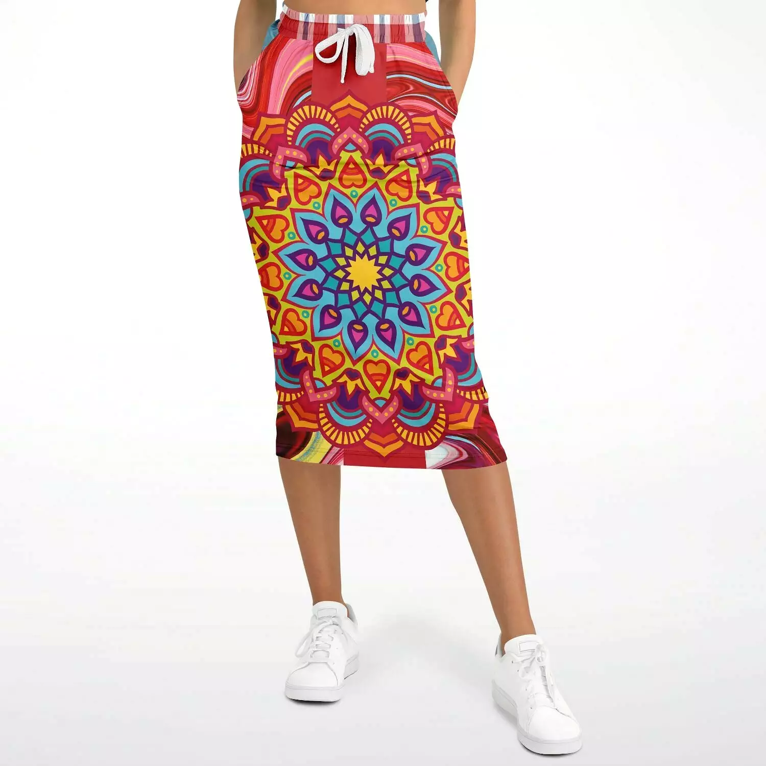 Hippy-Dippy Mandala Long Pocket Skirt