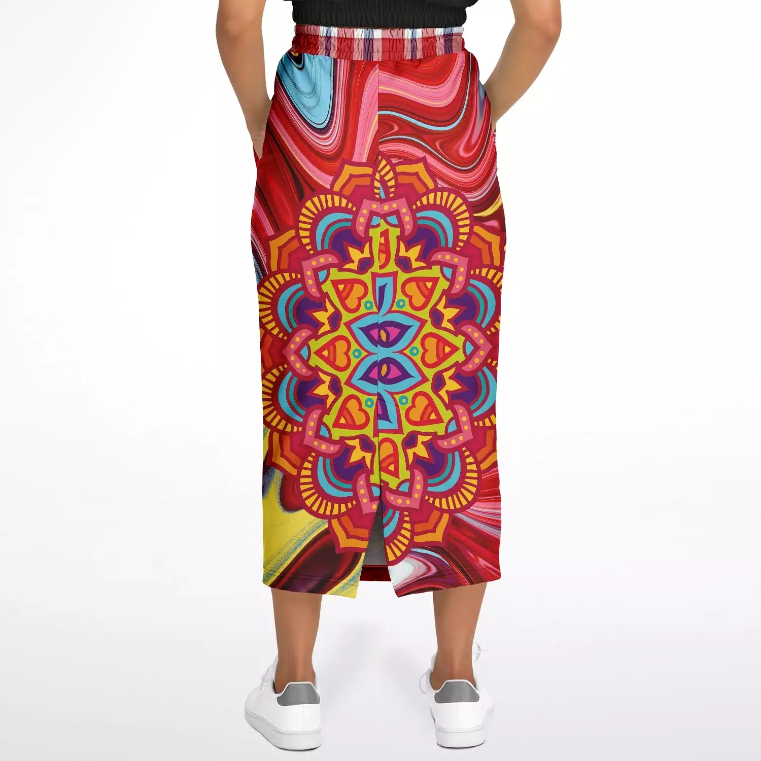 Hippy-Dippy Mandala Long Pocket Skirt