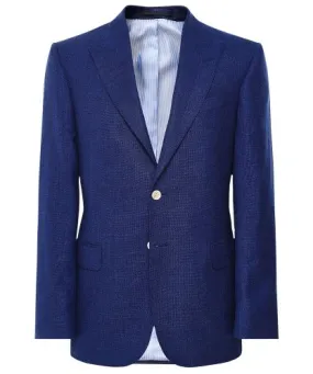 J. Blades Blue Virgin Wool Basketweave Jacket | Jules B