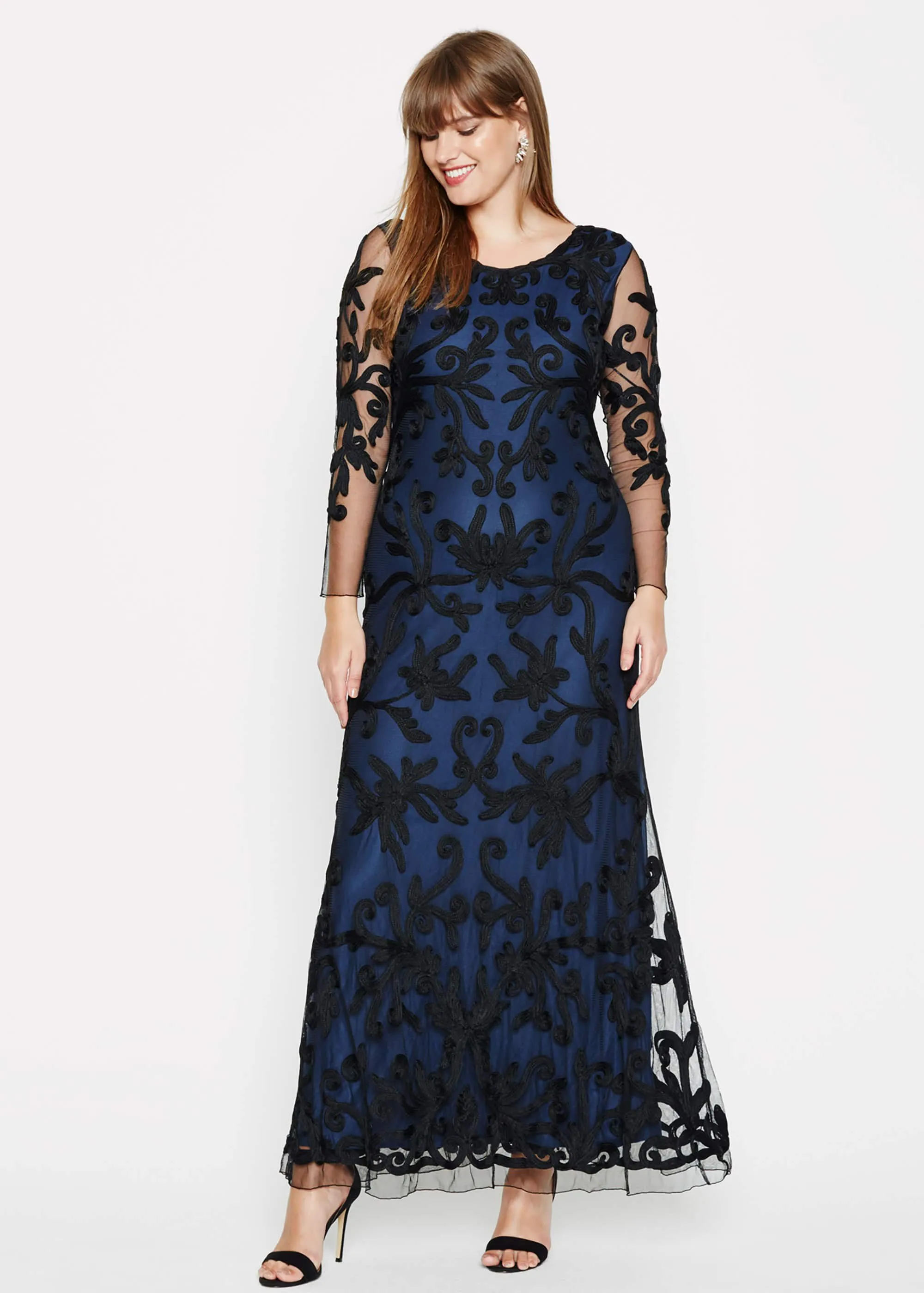 Jenna Tapework Lace Maxi Dress