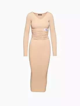 Jersey Milano Rib Calf Length Dress