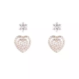 KNIGHT & DAY - Micropave Heart Earring Set